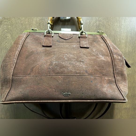 Laflore Paris doquintin bag with bamboo handles - Picture 9 of 15